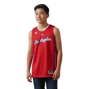 adidas Los Angeles Clippers NBA Red On-Court Team Issued Pro Cut Jersey L